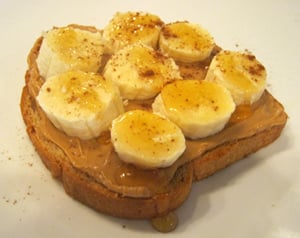 Great Harvest breakfast sandwich with banana photo