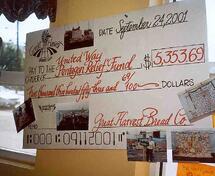 photo of big check from selling bread