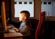child at computer photo