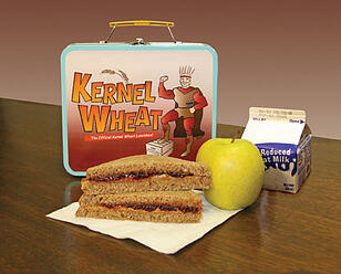 PBJ sandwich with lunch box