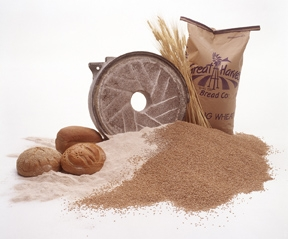wheat ground to flour