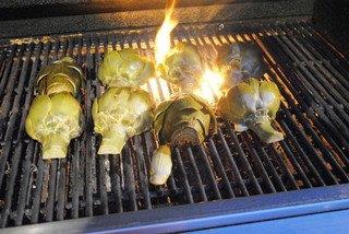 grilling artichokes