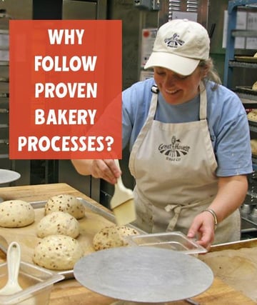 baker designing loaves in this photo